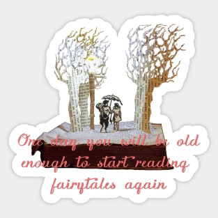 CS Lewis Narnia fairytale quote Sticker